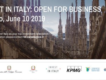 IN TORONTO ICE CANADA PRESENTS INVEST IN ITALY: OPEN FOR BUSINESS